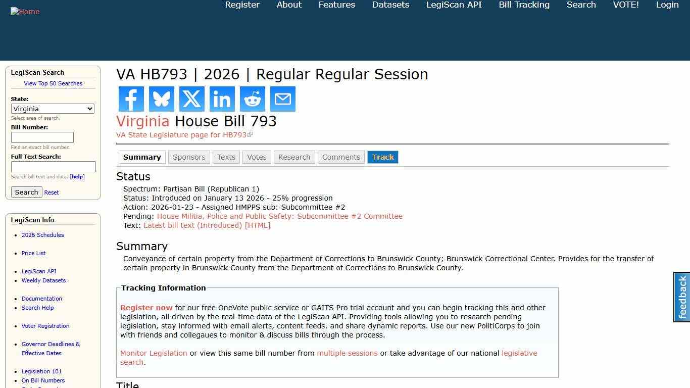 VA HB793 2026 Regular Regular Session LegiScan