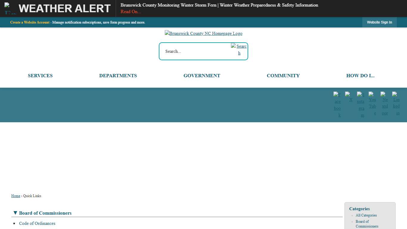 Quick Links • Brunswick County, NC • CivicEngage