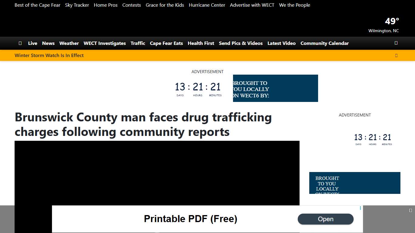 Brunswick County man faces drug trafficking charges following community reports